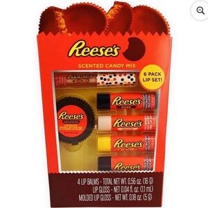 Reese’s Candy Mix 6-Piece Lip Balm & Gloss Set, Limited Collector’s Edition- NIB
